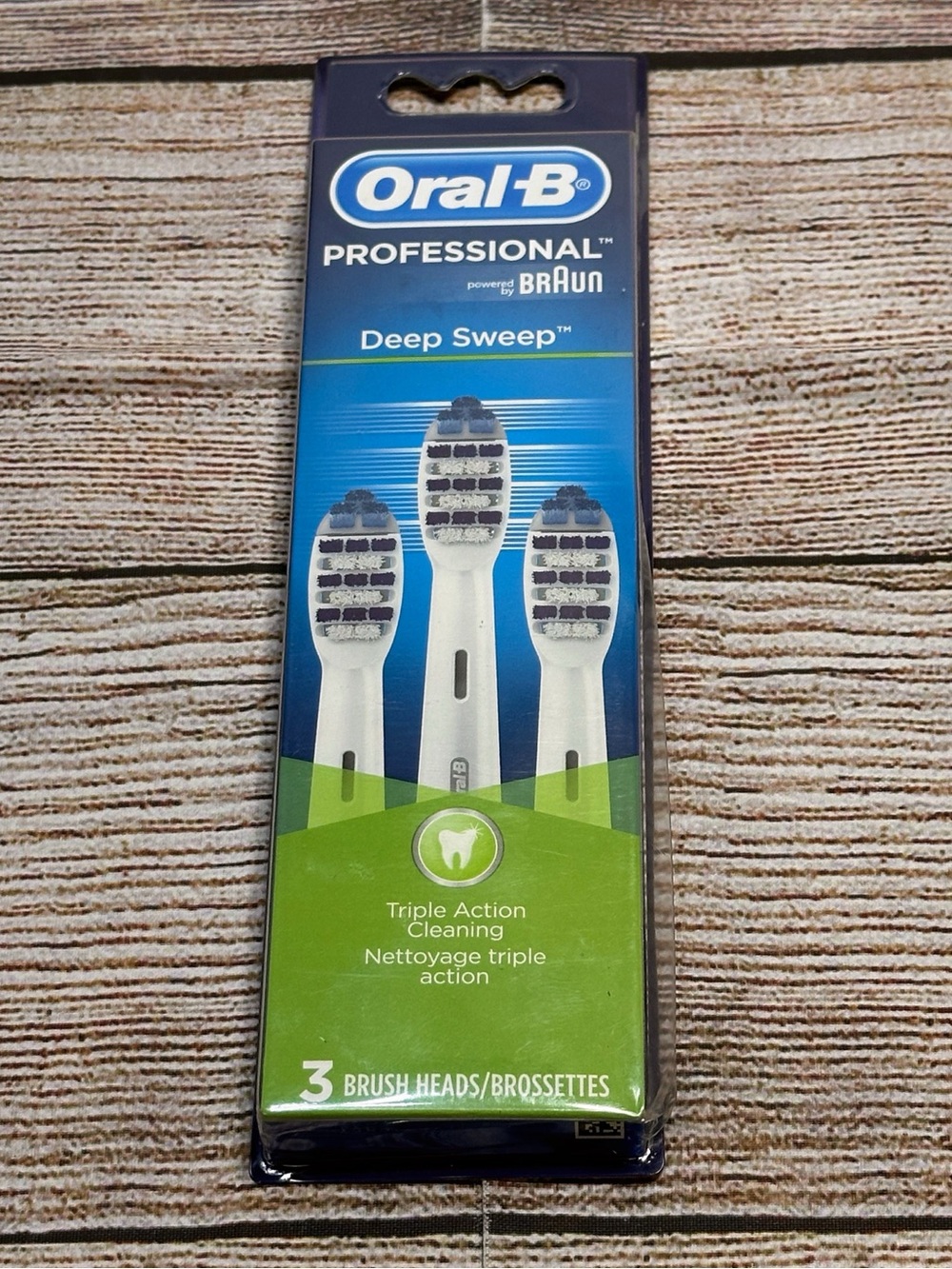 Oral-B Professional Deep Sweep Replacement Brush Heads - White/Blue (3 Pack)